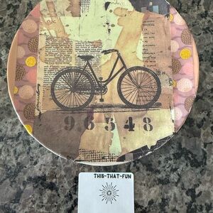Vintage Bicycle Decorative Jewelry/Trinket Plate